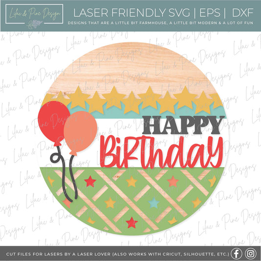 Birthday Welcome sign SVG, Happy Birthday door hanger SVG, birthday party door sign, birthday boy SVG, birthday girl SVG, Glowforge SVG, laser cut file