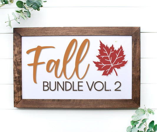 Complete Fall Sign Bundle Volume 2, 22 FILES - Fall Glowforge SVG, Autumn laser cut files, Fall door hangers