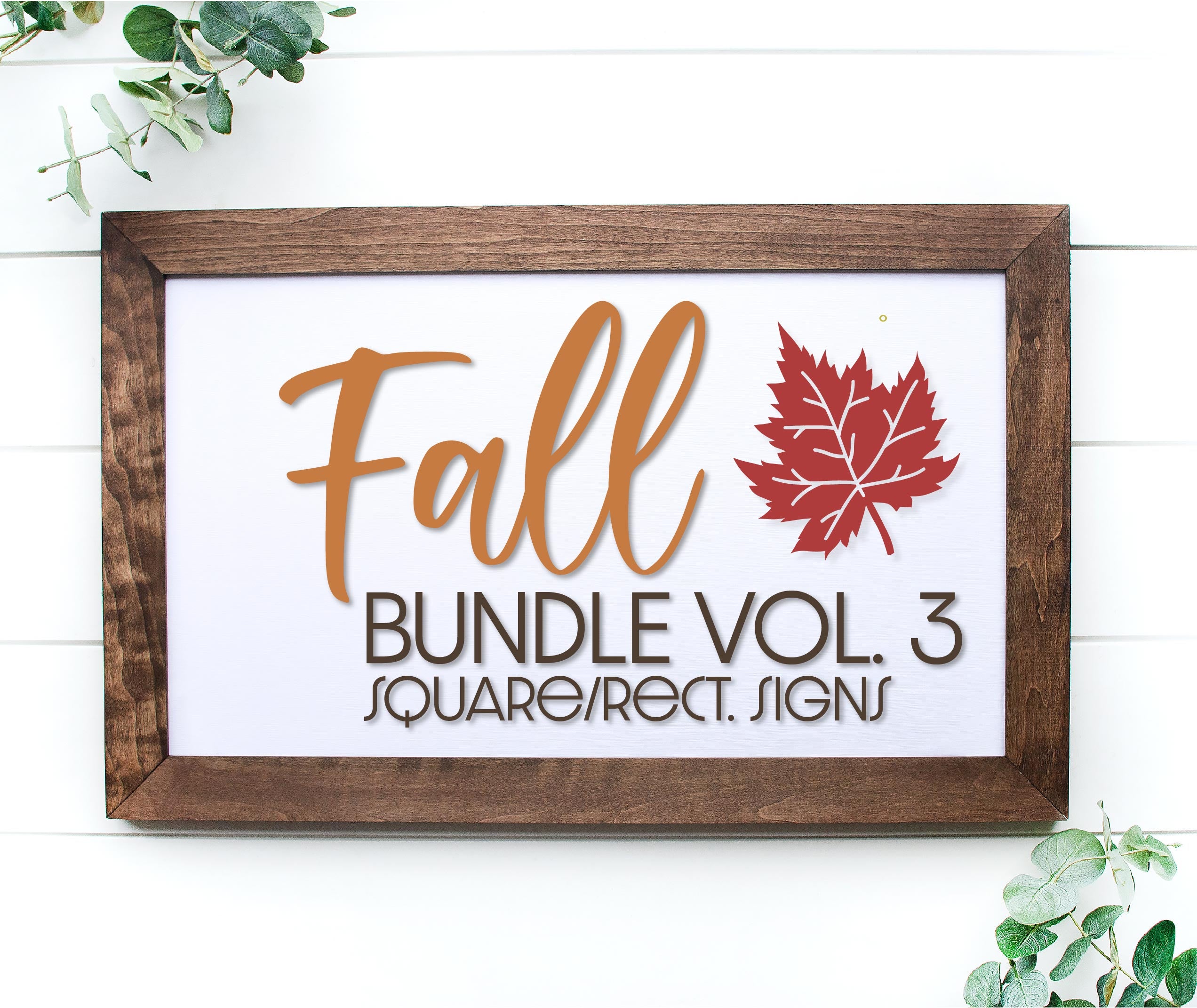 Fall Square and Rectangle Sign Bundle - Volume 3, 19 FILES - Fall SVG ...
