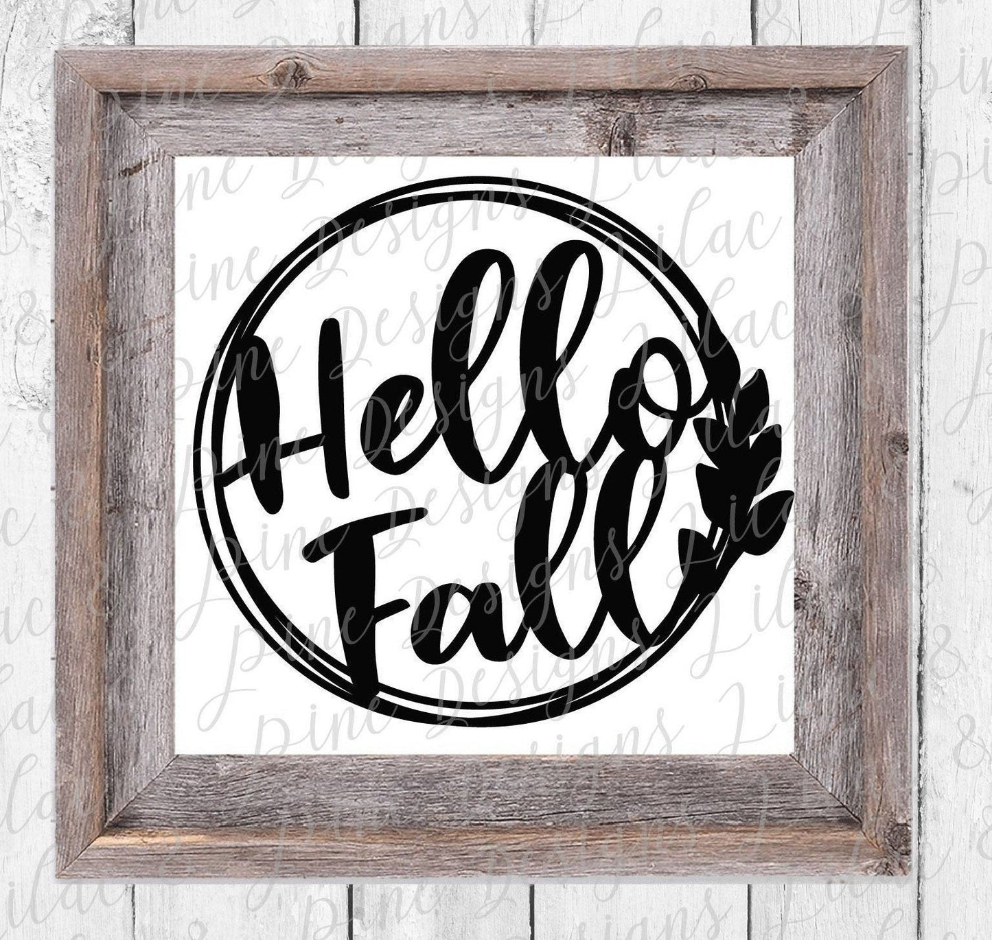 Fall SVG, Hello fall SVG, Circle of Leaves SVG, Hello fall circle Svg, Modern Farmhouse, Fall decor, tiered tray sign file, Svg cut file