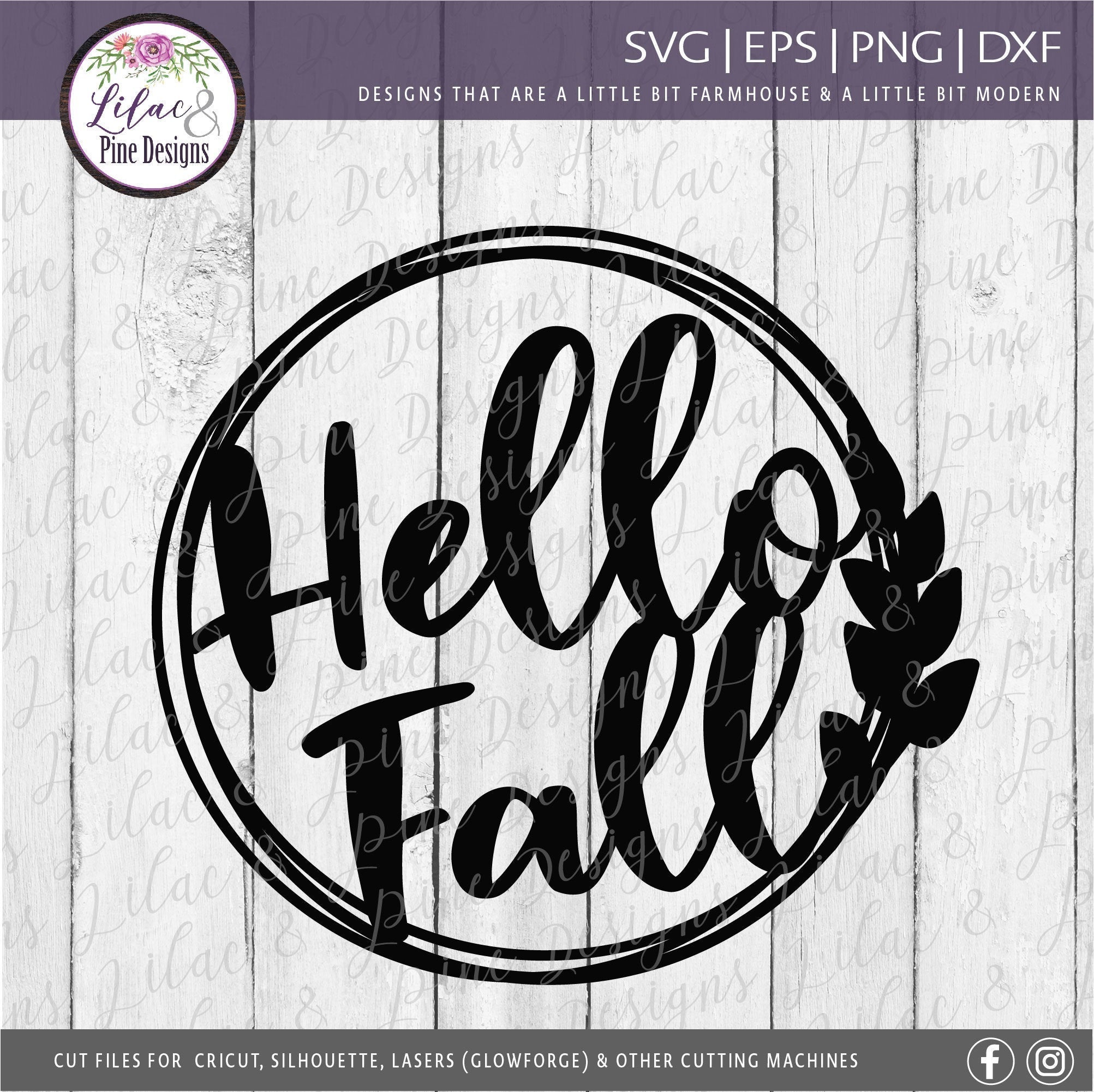 Fall SVG, Hello fall SVG, Circle of Leaves SVG, Hello fall circle Svg ...