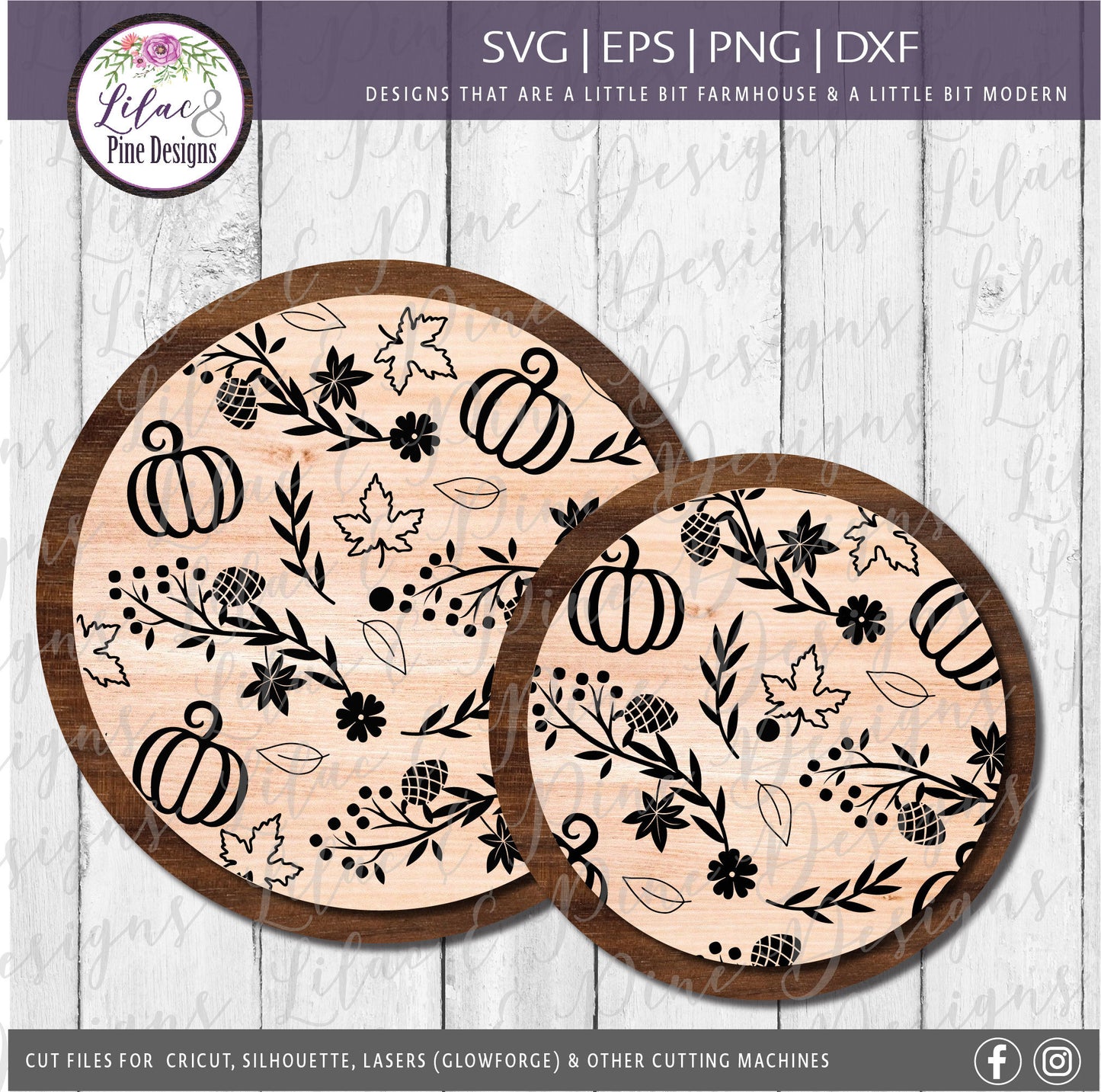 Tiered Tray SVG Laser Cut File, Fall Tiered Tray SVG file,  Glowforge laser Tiered Tray, Fall Decor Svg, Modern Farmhouse Tiered Tray SVG