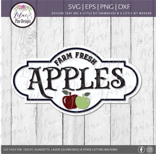 Apple SVG, Apple Orchard SVG, Farm Fresh Apples SVG, Fall Svg, Apple decor Svg, Apple Sign Svg, Modern Farmhouse Svg, Glowforge laser file