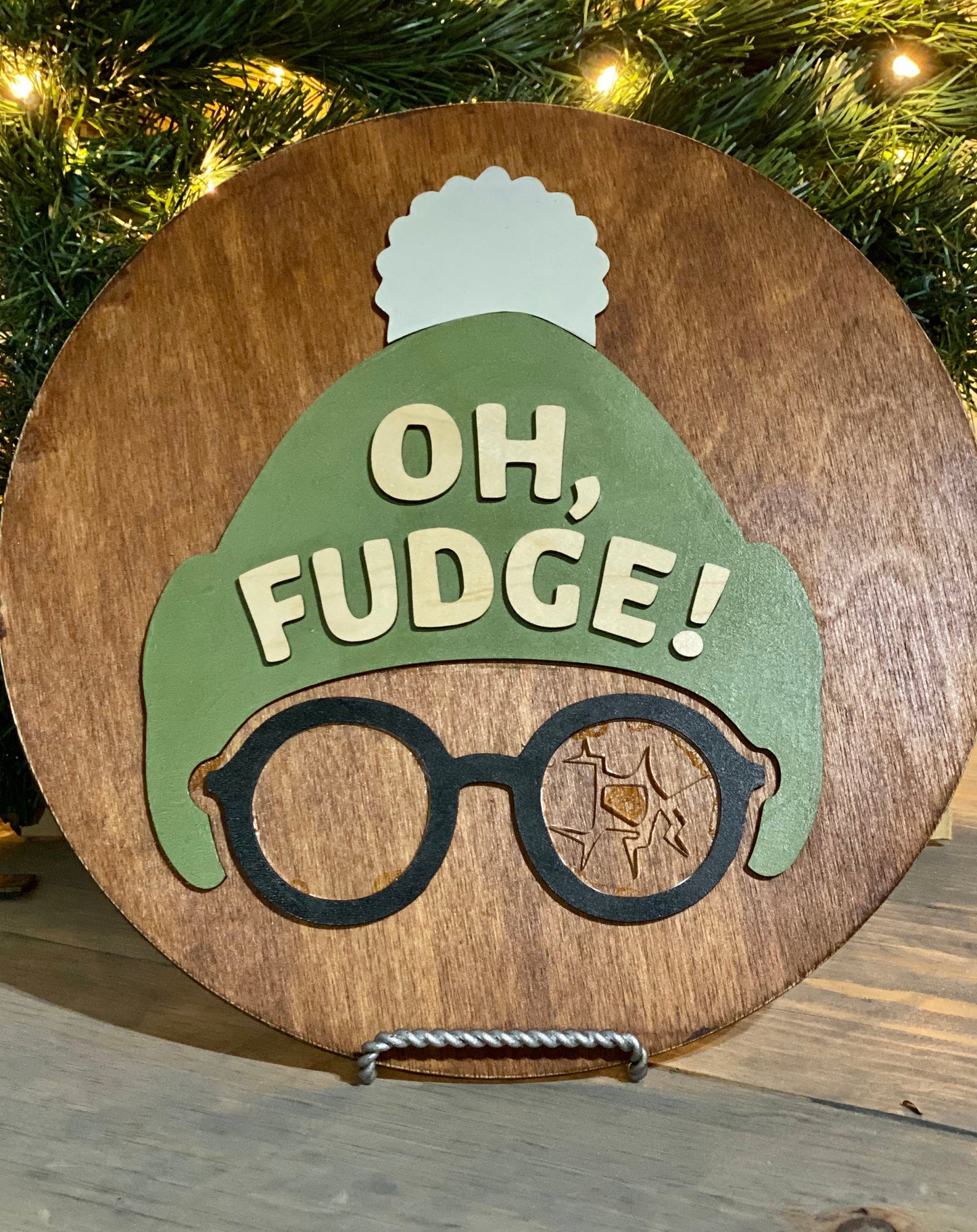 Oh Fudge Christmas Story SVG, Funny Christmas SVG, farmhouse Christmas wall decor SVG, wood round sign, files for Glowforge, laser cut file