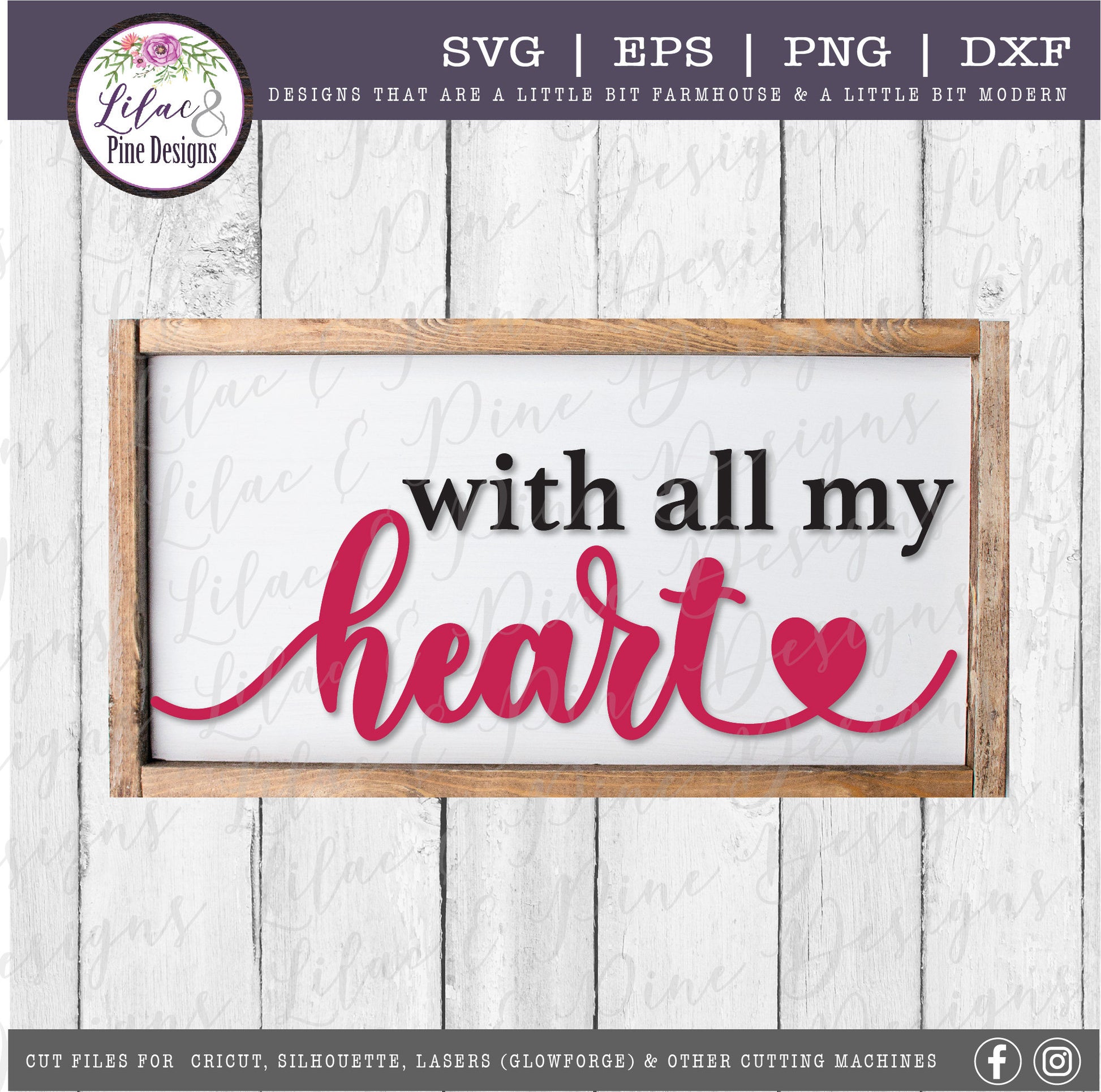 His and Hers SVG Cut File Bundle With Heart Detail for Cricut and