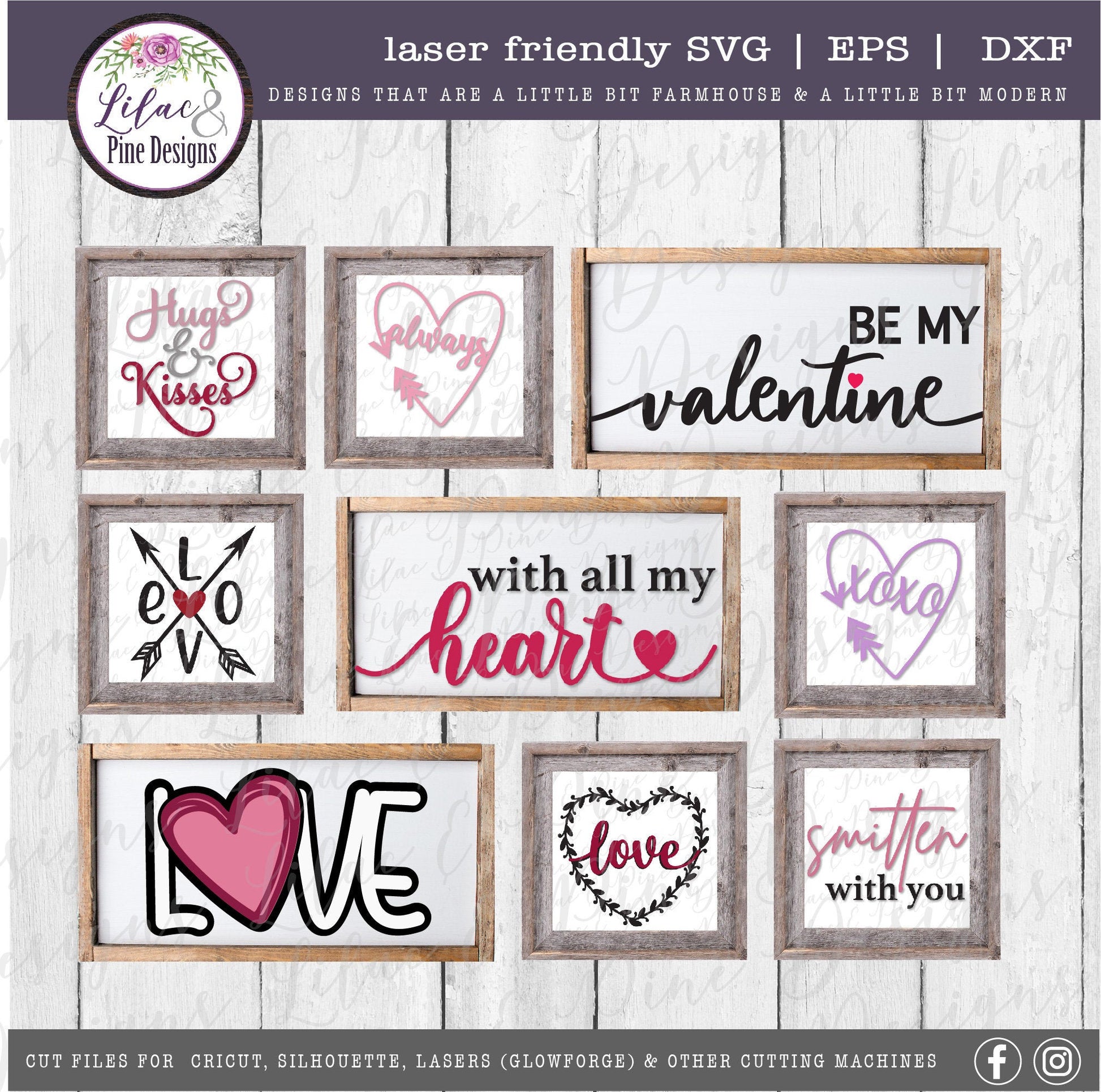 Valentine sign bundle SVG, Love SVG bundle, SVG sign bundle, Valentine day commercial use, Valentine day decor, Cricut Svg file, Glowforge