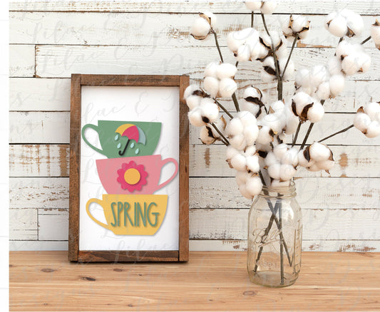 Spring coffee bar SVG, Spring Sign SVG, flower SVG, sign party, coffee lover gift, home decor, Cricut svg, Glowforge svg, laser cut file