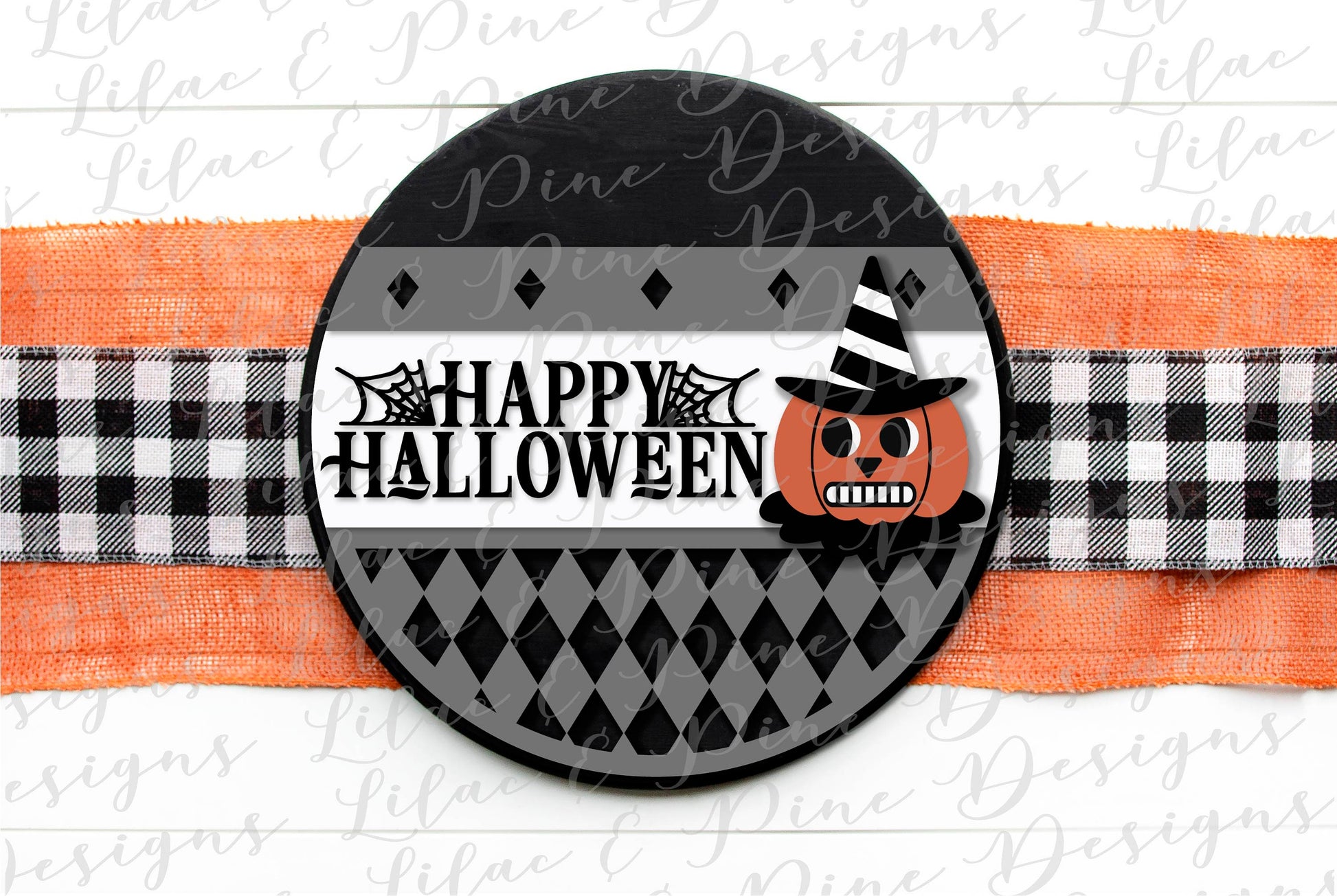 Vintage Halloween door hanger SVG, Vintage Jack o lantern SVG, Happy Halloween svg,  Halloween Welcome sign, laser cut file, Glowforge SVG