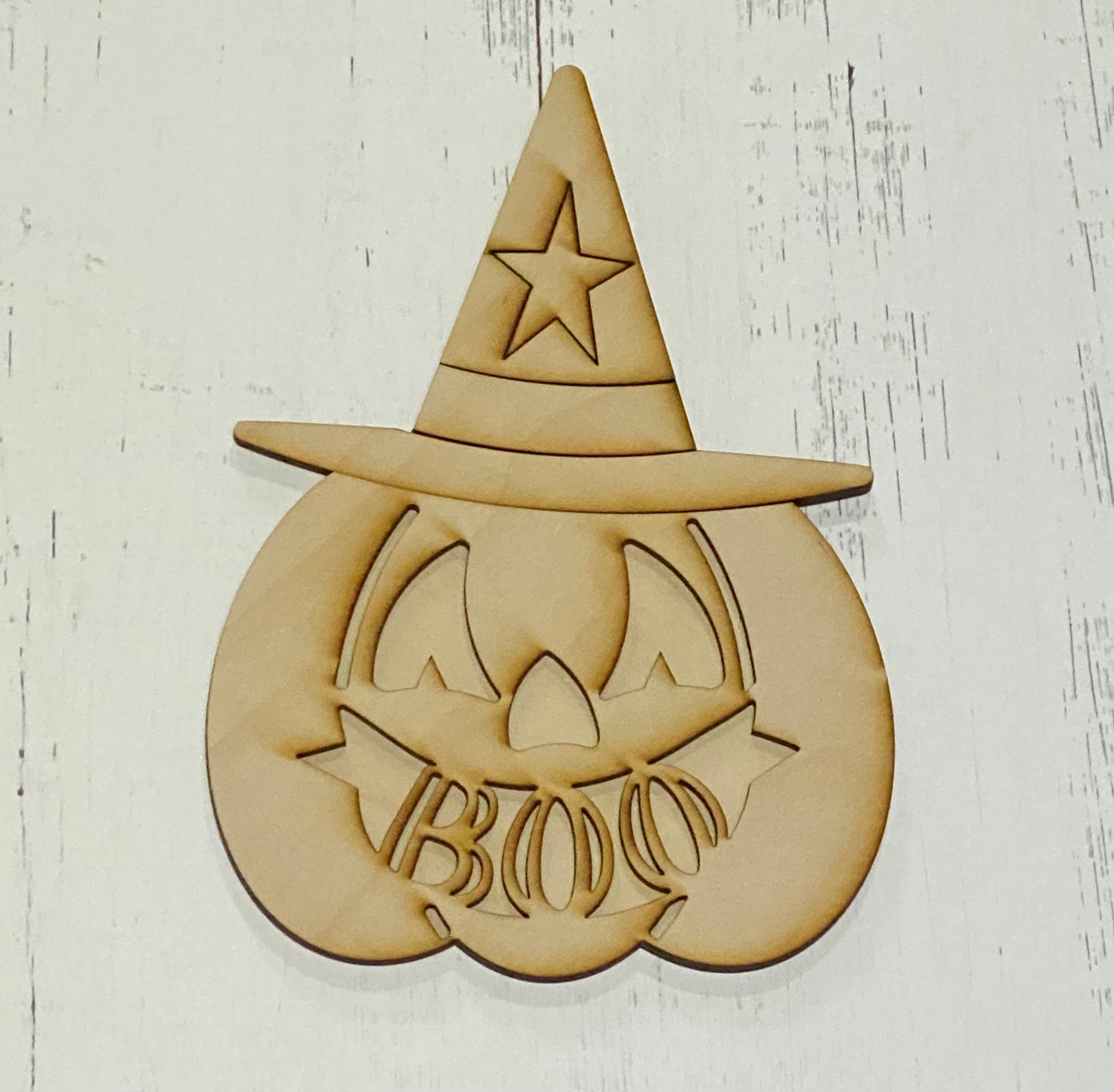 Pumpkin Witch SVG, Pumpkin Halloween sign, Jack o Lantern SVG, Boo Pumpkin sign, Halloween shelf decor, Glowforge laser, laser cut file
