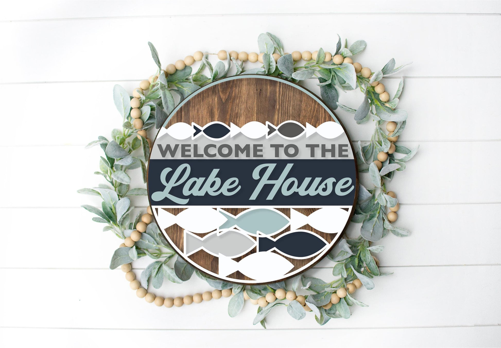 Lake House door hanger SVG, Summer welcome sign SVG, fishing svg, lake house decor, Summer decor, cottage svg, Glowforge Svg, laser cut file