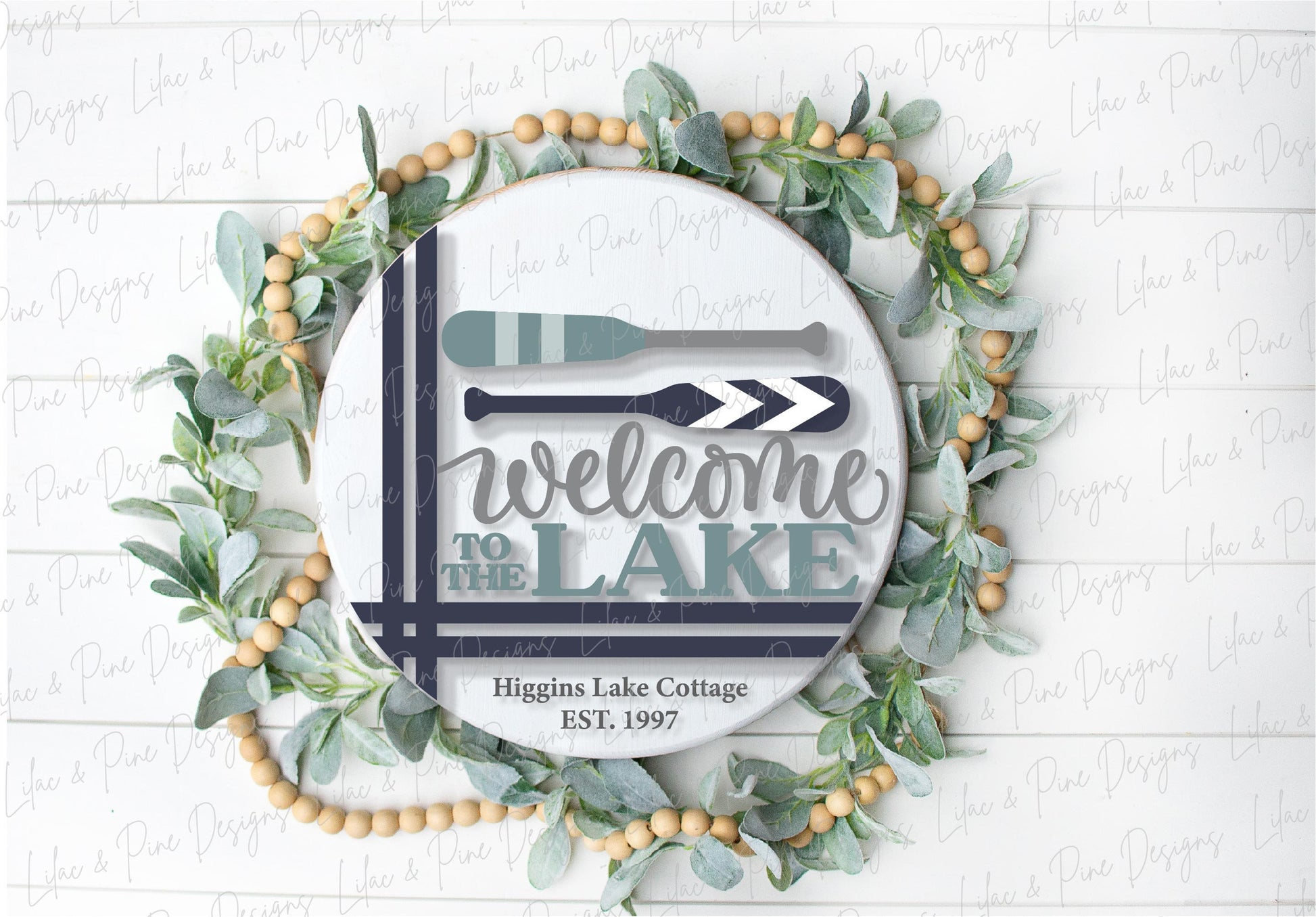 Welcome to the Lake door hanger SVG, Lake House welcome sign SVG, Paddle door hanger svg, cottage svg, Glowforge Svg, laser cut file