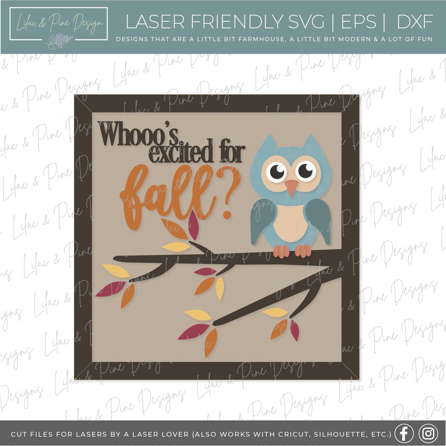 Fall Owl door hanger SVG, Fall welcome sign, our nest porch sign SVG, autumn porch decor, owl sign bundle, Glowforge SVG, laser cut file