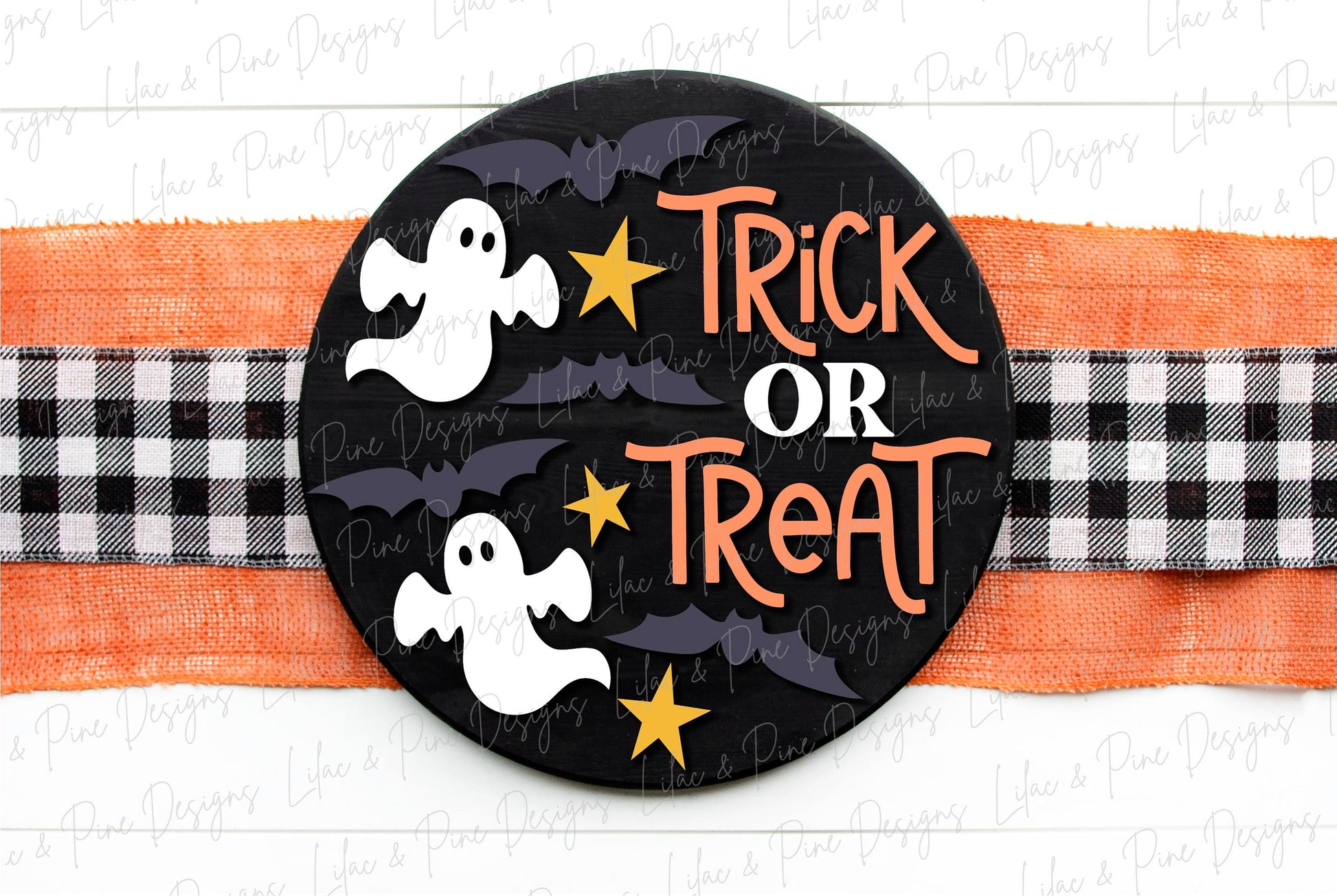 Halloween door hanger SVG, Trick or Treat door hanger, Ghost welcome sign SVG, Halloween welcome sign, Halloween decor, Glowforge laser SVG