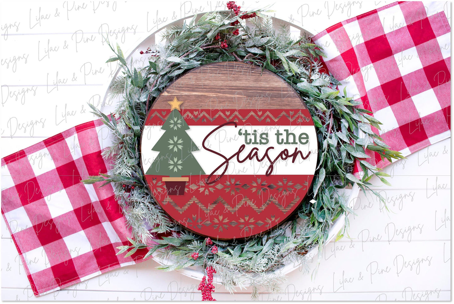 Tis the Season sign SVG, Christmas welcome sign SVG, Christmas door hanger SVG, Nordic welcome sign svg, Glowforge Svg, laser cut file