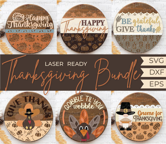 Thanksgiving welcome sign bundle, Thanksgiving door hanger SVG, Turkey sign SVG, Happy Thanksgiving svg, Glowforge SVG, laser cut file