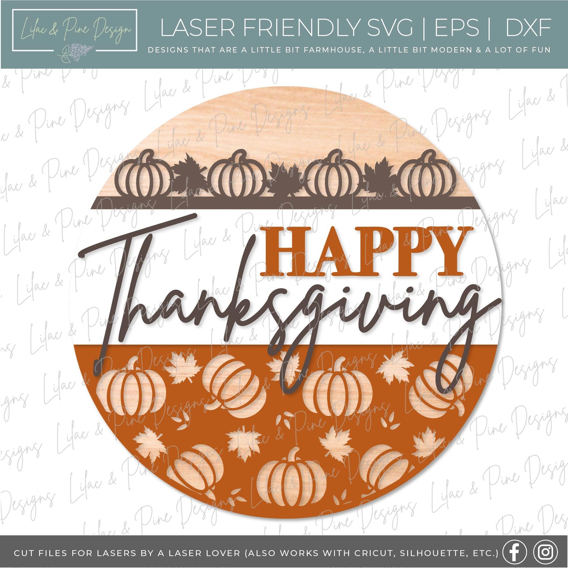 Thanksgiving door hanger SVG, Fall pumpkin sign SVG, Thanksgiving welcome sign svg, Fall decor, Fall sign svg, Glowforge SVG, laser cut file