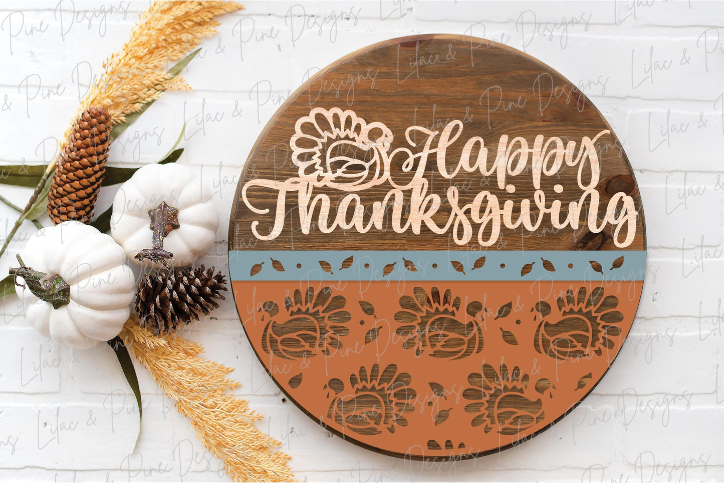 Thanksgiving door hanger SVG, Happy Thanksgiving sign SVG, Turkey welcome sign svg, Thanksgiving porch decor, Glowforge SVG, laser cut file
