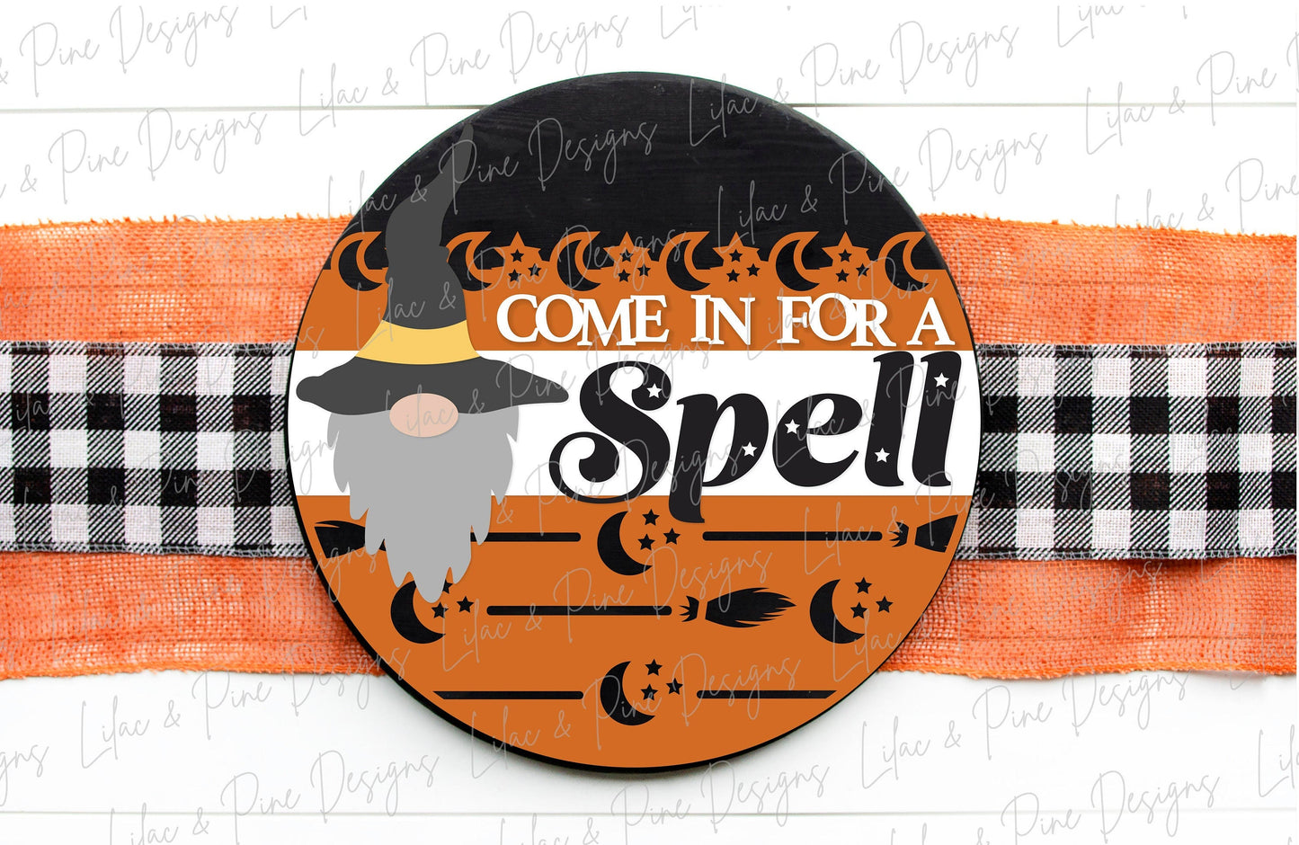 Halloween gnome sign SVG, Come in for a spell SVG, Halloween door hanger SVG, Wizard welcome sign svg, Glowforge Svg, laser cut file