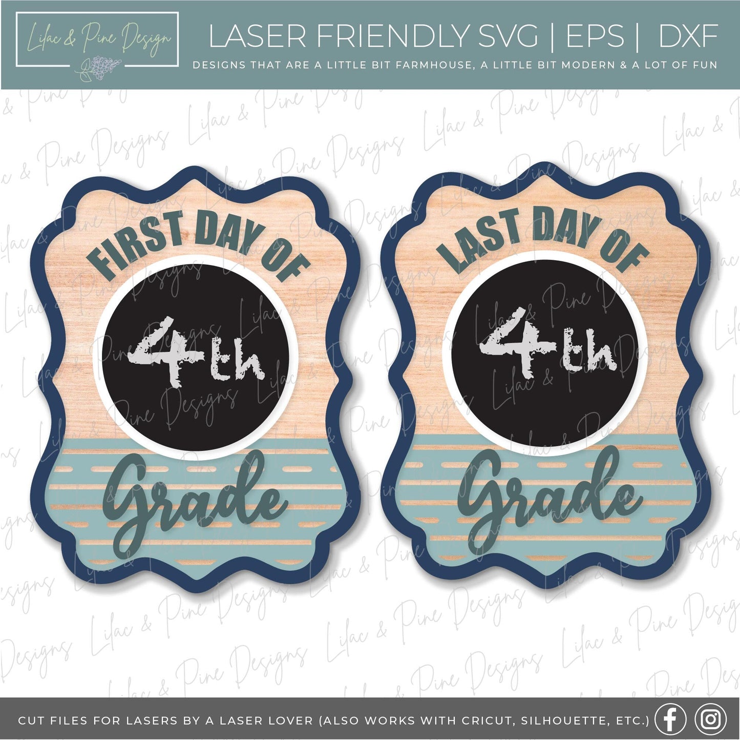 Reversible back to school sign SVG, first day of school svg, last day of school SVG, Grade level school sign, Glowforge SVG, laser cut file