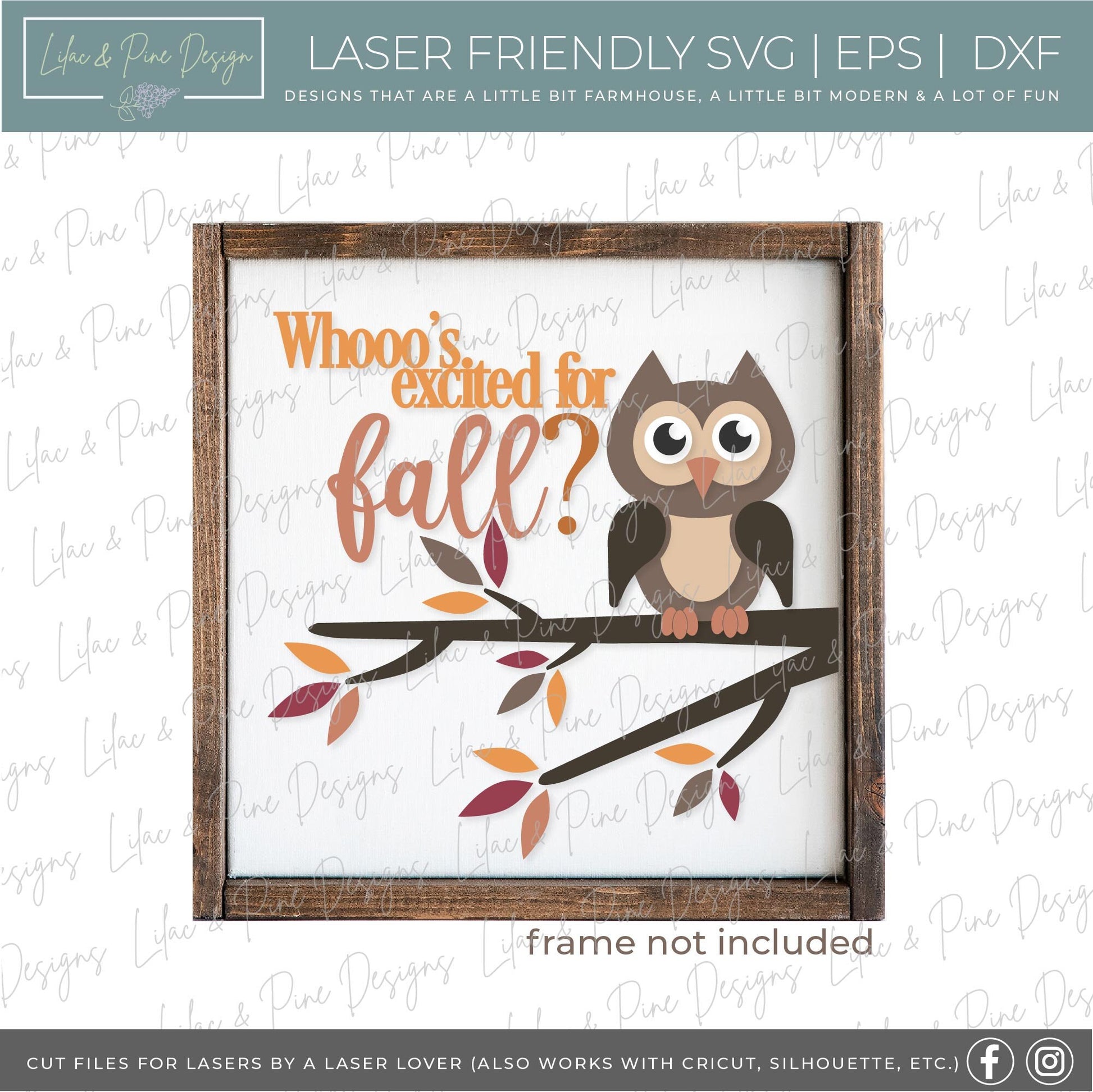 who's excited for fall sign SVG, fall owl sign SVG, owl decor svg, fall decor, fall farmhouse svg, Glowforge SVG, laser cut file