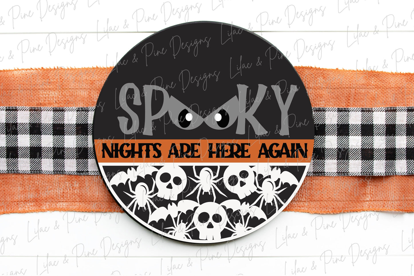 Halloween sign SVG, Halloween door hanger SVG, Spooky welcome sign svg, Halloween decor svg, round sign svg, Glowforge Svg, laser cut file