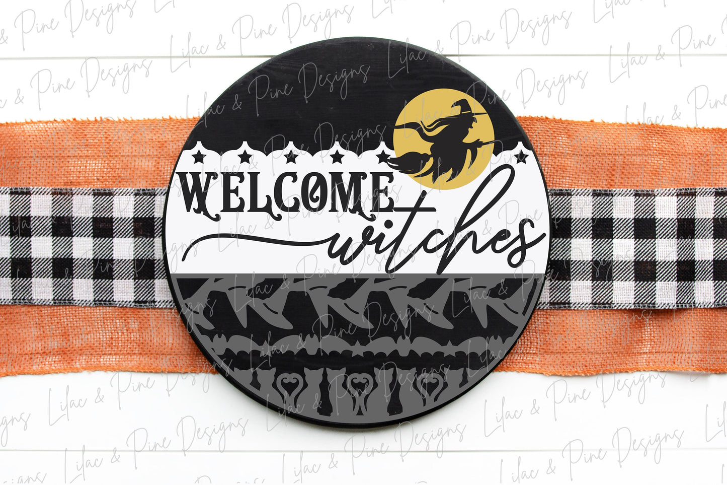 Welcome Witches sign, Halloween door hanger, Witch welcome sign SVG, Witch door hanger SVG, Halloween decor, Glowforge Svg, laser cut file