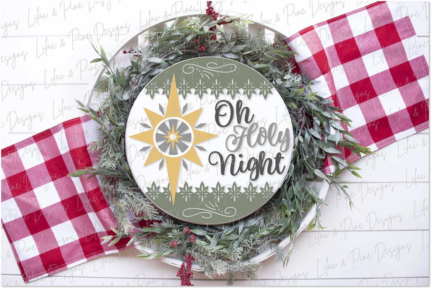 Oh Holy Night sign SVG, Christmas welcome sign, Christmas door hanger SVG, Nativity svg, Christmas Star svg, Glowforge Svg, laser cut file