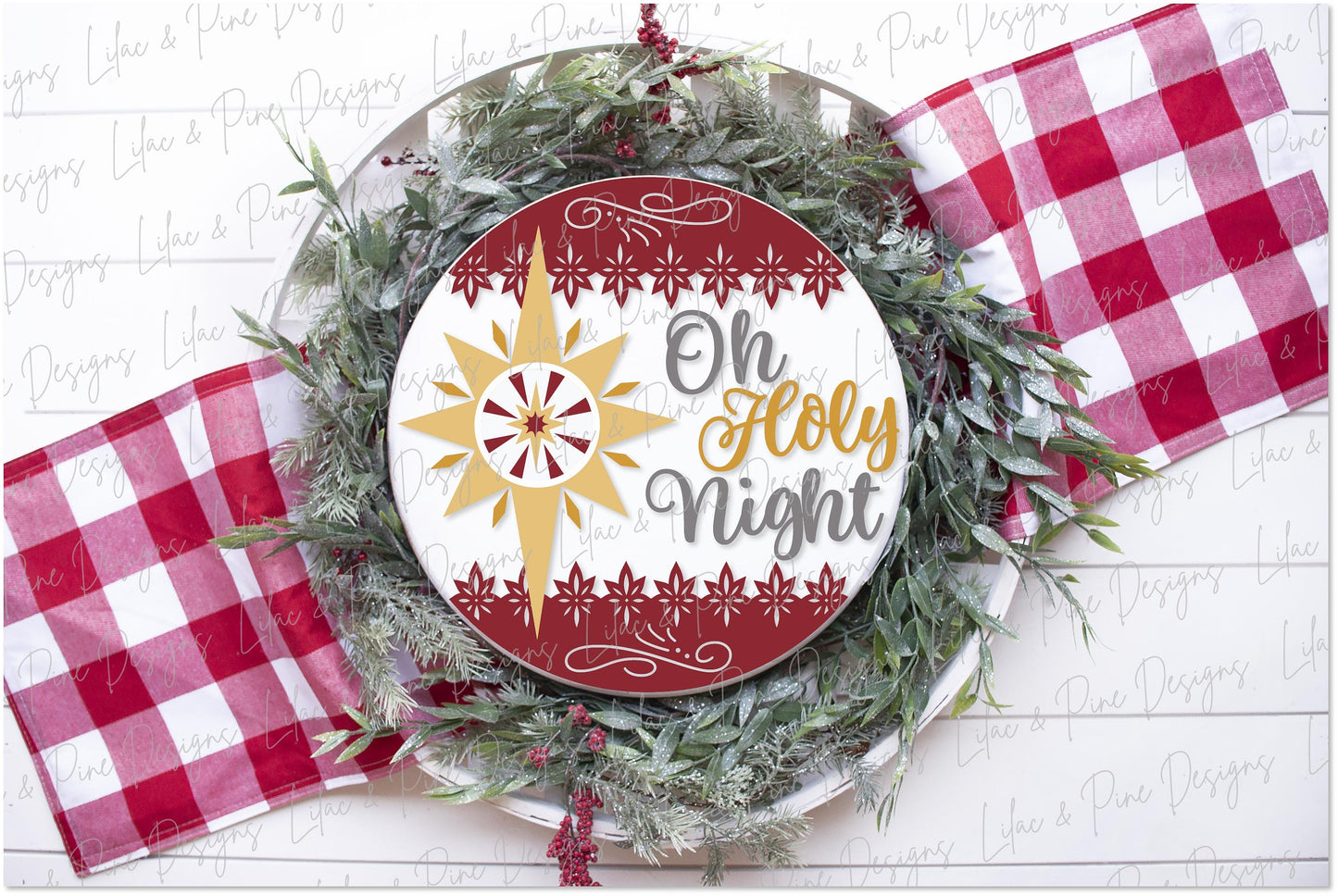 Oh Holy Night sign SVG, Christmas welcome sign, Christmas door hanger SVG, Nativity svg, Christmas Star svg, Glowforge Svg, laser cut file