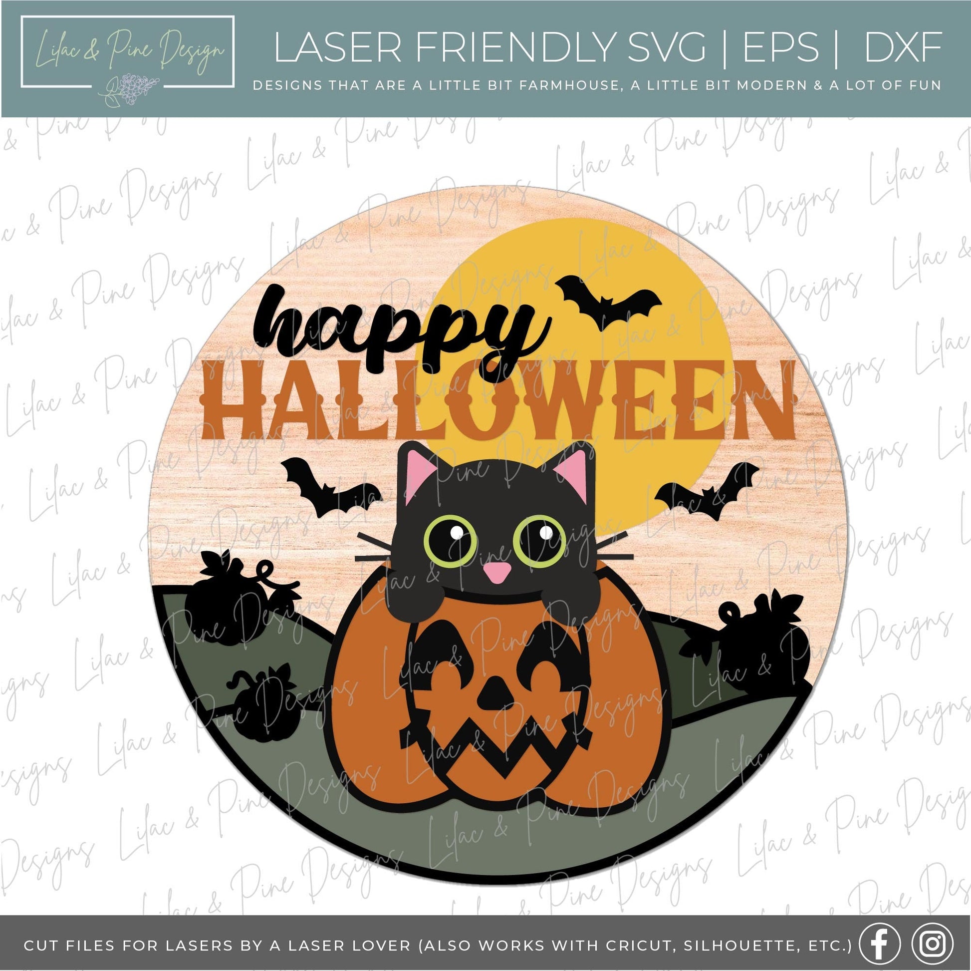 Halloween welcome sign bundle svg, Halloween door hanger SVG, spooky vibes, witch svg, Happy Halloween svg, Glowforge SVG, laser cut file