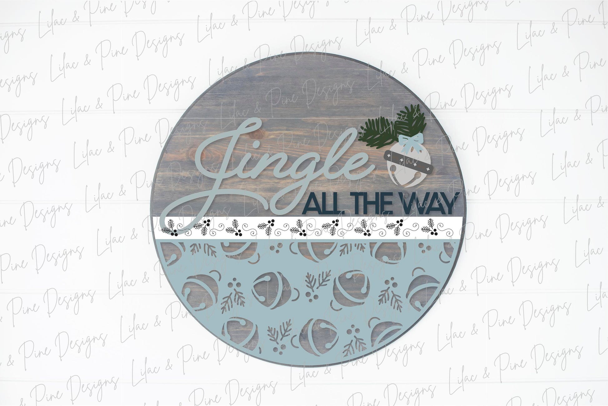 Jingle All the Way sign SVG, Christmas welcome sign SVG, Christmas door hanger SVG, Jingle Bells sign svg, Glowforge Svg, laser cut file