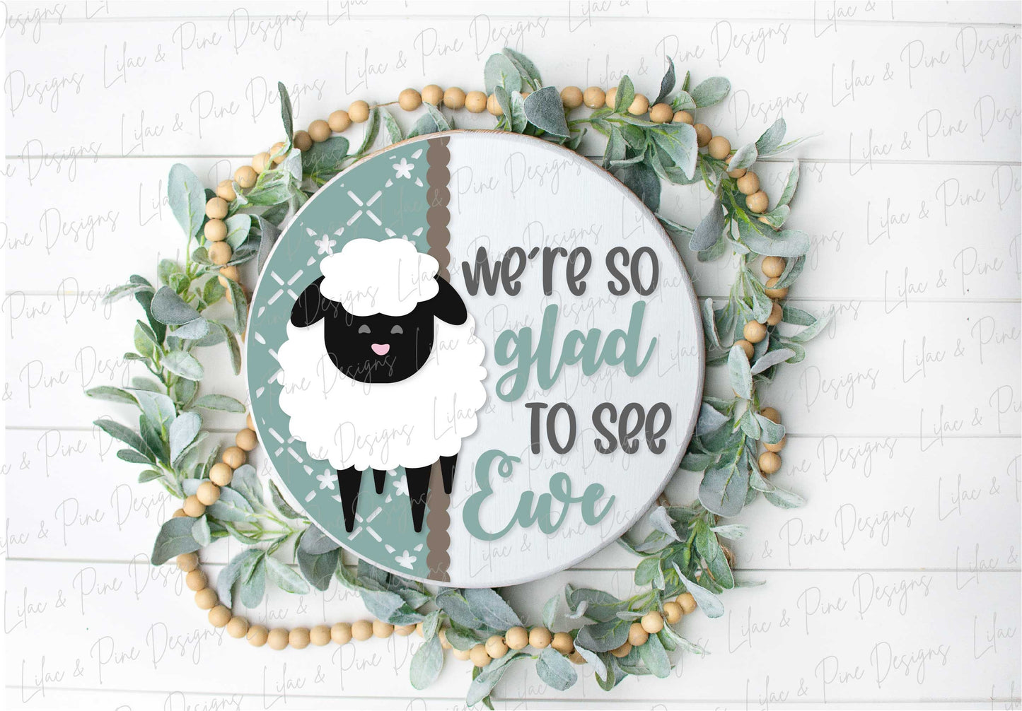 Sheep Welcome sign SVG, Easter lamb door hanger, Farmhouse Welcome sign SVG, Farmhouse decor, Spring wall art, Glowforge SVG, laser cut file