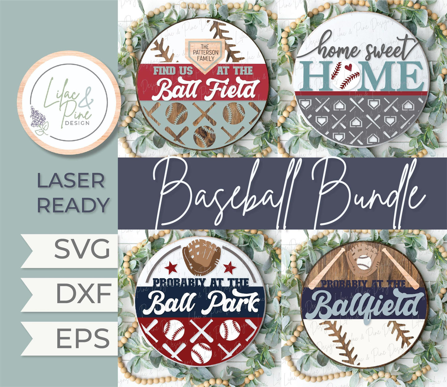 baseball sign bundle, softball svg, baseball mom door hanger SVG, home sweet home sign svg, welcome sign SVG, Glowforge SVG, laser cut file