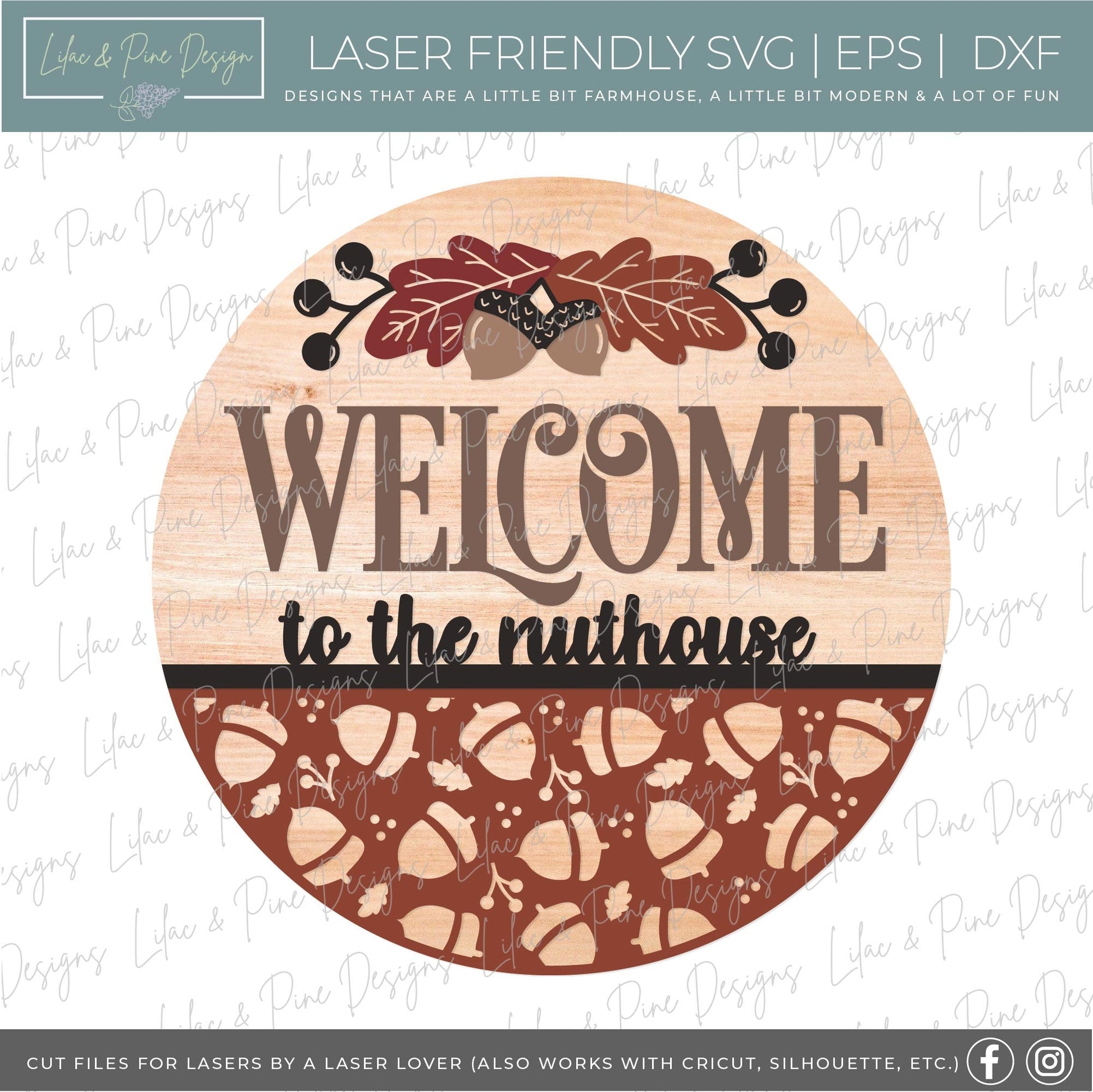 Fall welcome sign bundle, fall door hanger SVG, nuthouse SVG, fall vibes, maple leaf welcome SVG, fall decor, Glowforge Svg, laser cut file