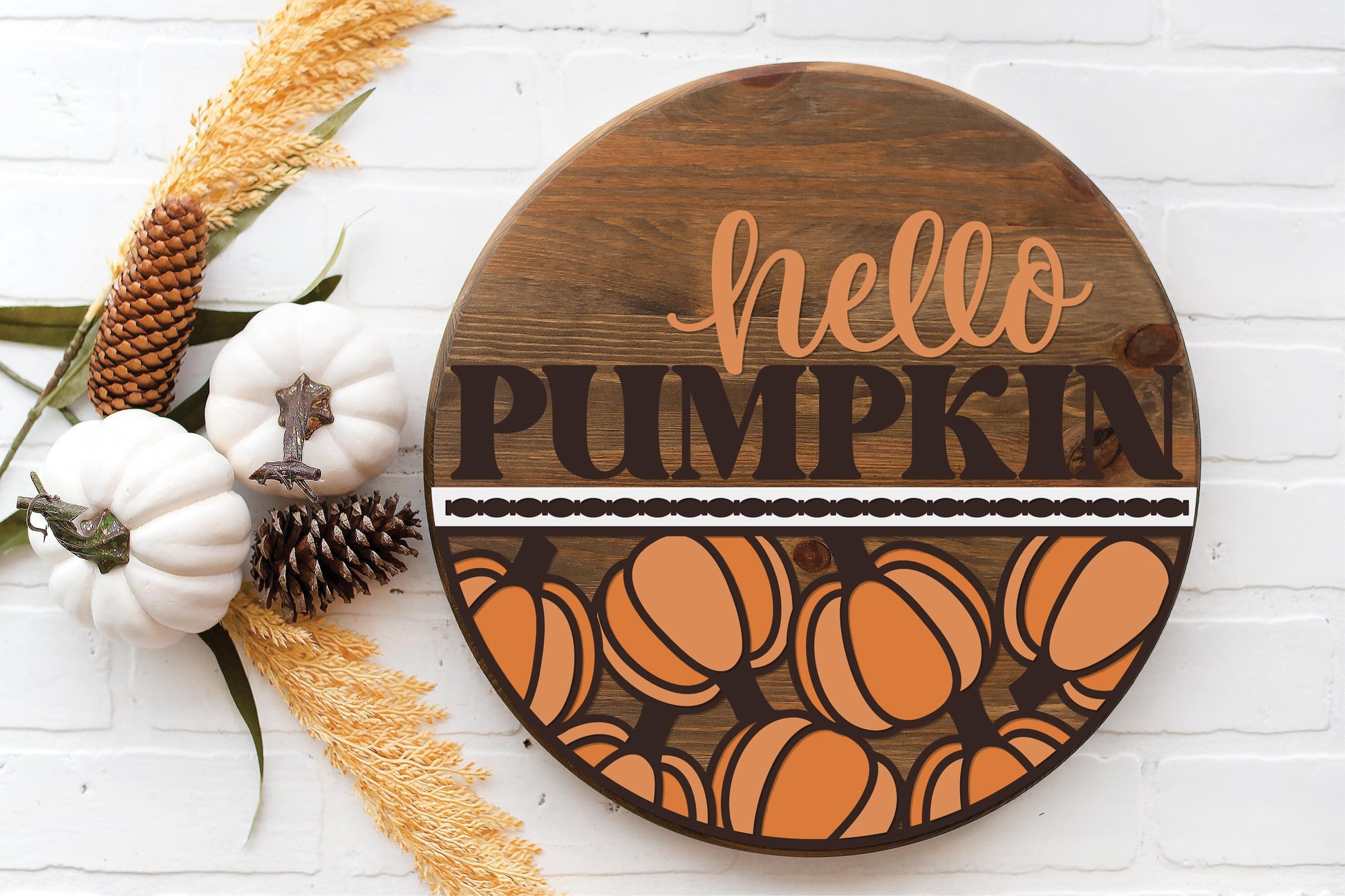 Pumpkin door hanger SVG, Fall door hanger, Help Pumpkin sign, Pumpkin welcome sign SVG, fall decor, Glowforge laser SVG, laser cut file