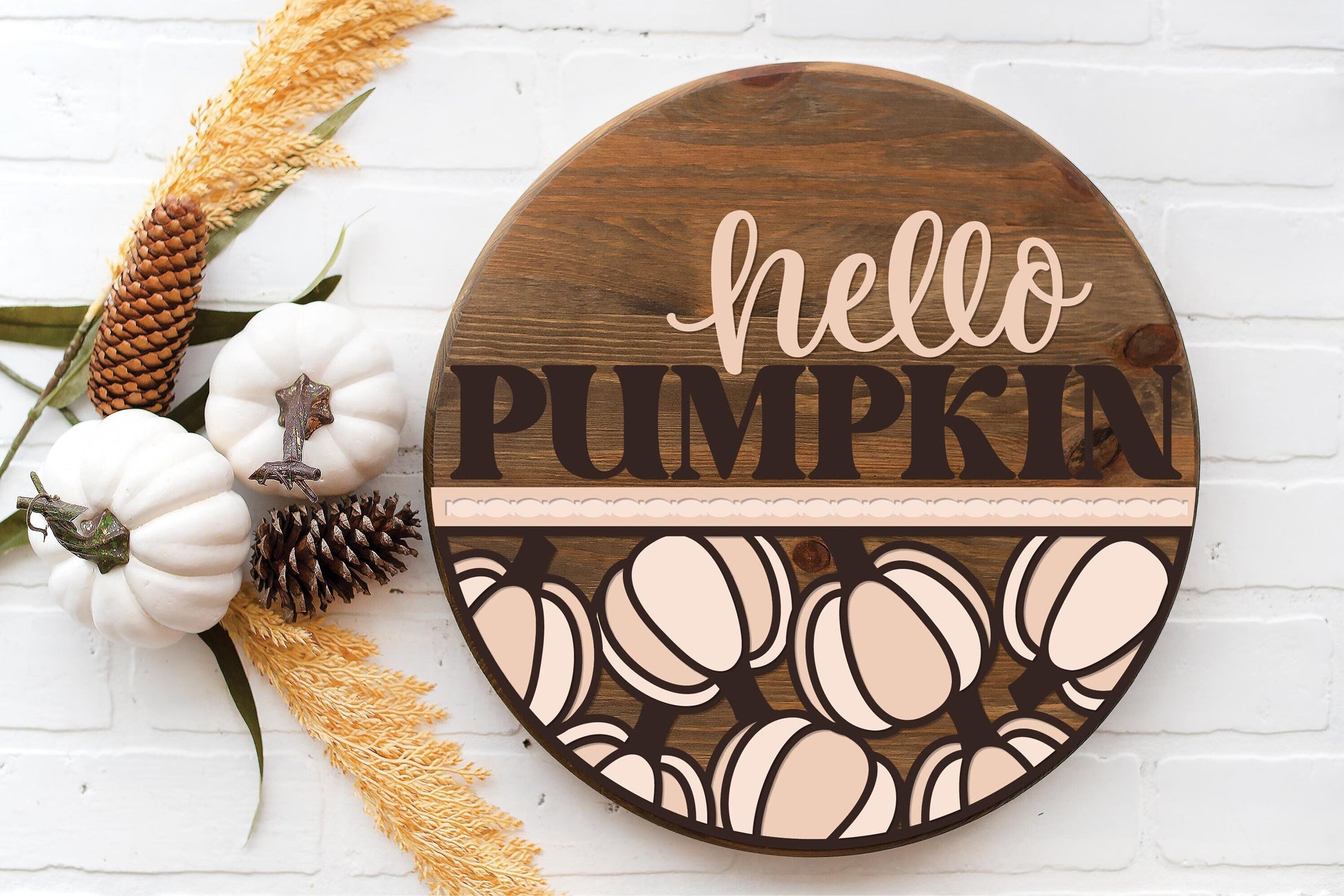 Pumpkin door hanger SVG, Fall door hanger, Help Pumpkin sign, Pumpkin welcome sign SVG, fall decor, Glowforge laser SVG, laser cut file