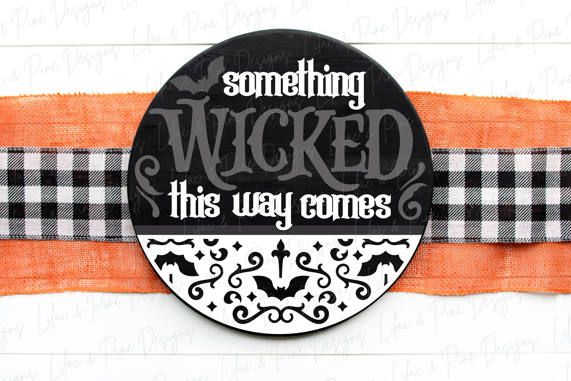 Something Wicked This Way Comes, spooky door hanger SVG, Halloween sign SVG, welcome sign, front door sign, Glowforge Svg, laser cut file
