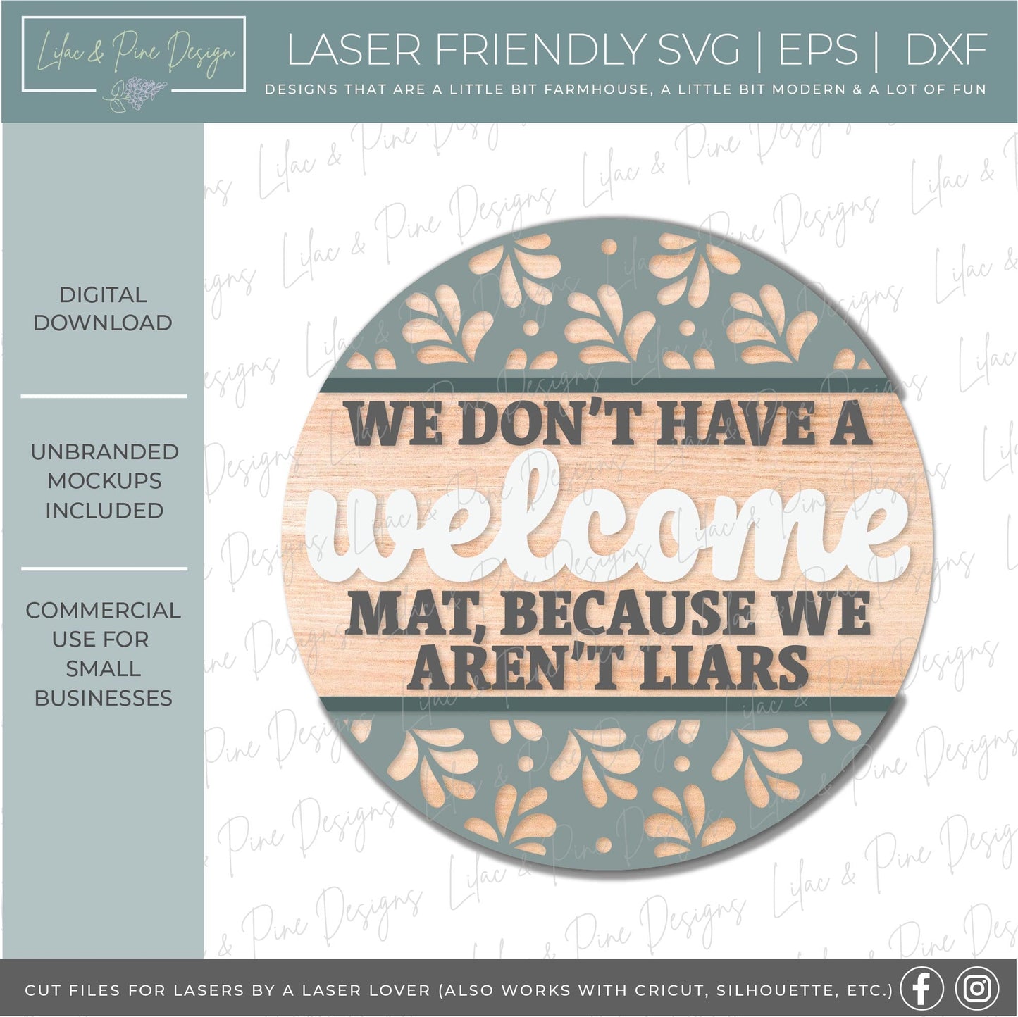 no welcome mat sign SVG, we aren't liars svg, funny door hanger, not Welcome SVG, snarky welcome sign, Glowforge SVG, laser cut file