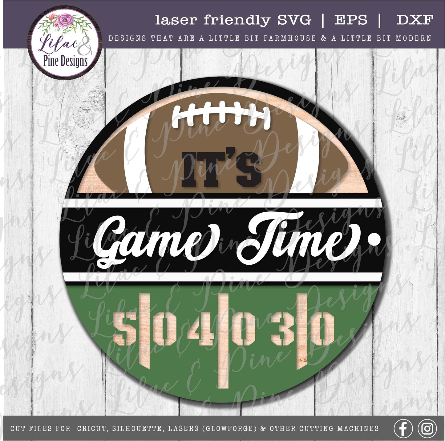 Game Time Football SVG, Welcome SVG, fall door decor svg, football SVG, fall svg, football game svg, porch sign, Glowforge, laser cut file