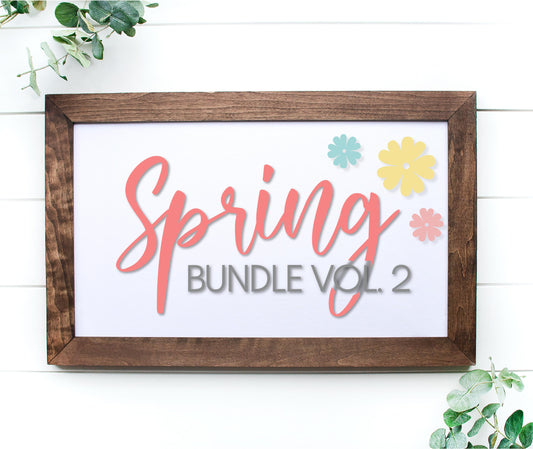 Spring and Easter Complete Bundle - volume 2, 26 FILES -  Laser Ready files, Glowforge files, SVG, DXF, EPS